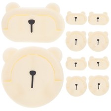 10Pcs Beige Babyproof Outlet Covers Durable ABS Child Safety Socket Protectors