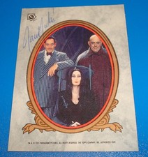1991 Topps sticker Autograph Raul Julia from The Addams Family