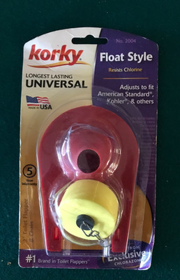 Korky 2 Universal Toilet Flappers 1 Float Style & 1 Basic