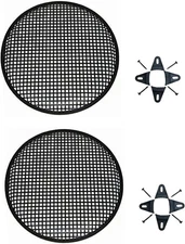 Pair of 12 Inch 12" Universal Metal Car Audio Speaker SubWoofer Waffle Grill... 
