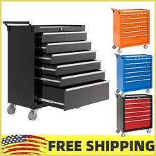 6-drawer Rolling Tool Chest Steel Tool Box With Lock Mobile Tool Storage Cabinet