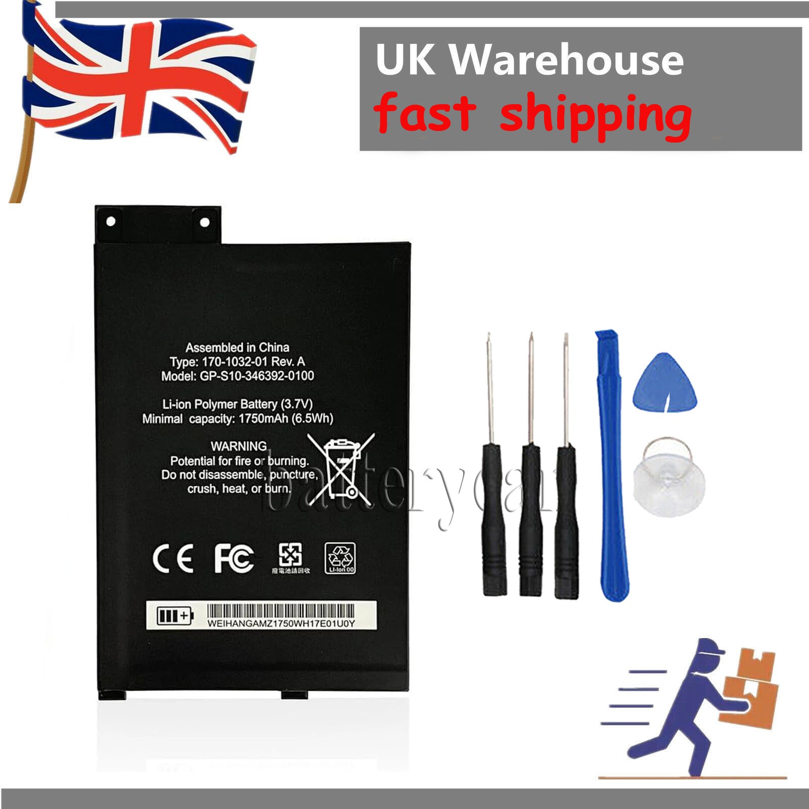 S11GTSF01A GP-S10-346392-0100 Battery for Amazon Kindle 3 III D00901 eReader UK