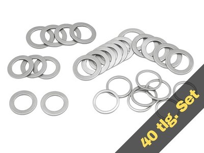 Passscheiben Set DIN988 Edelstahl V2A 40tlg. 0,1 0,5 mm Ausgleichsscheiben