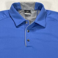 Nike Sphere React Polo Shirt Mens Large Blue Golf Performance Short Sleeve