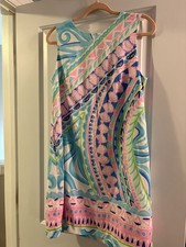 Colorful Lilly Pulitzer Lined Soft Shift Dress Sleeveless Size 10