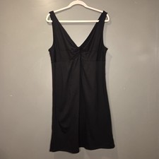 NWT Loft Mini Slip Dress Cotton Modal Sleeveless Sundress, Women's Size L, Black