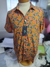 William Murray Button Down Golf Shirt Men's Tropical Mums Size XXL Retail $88
