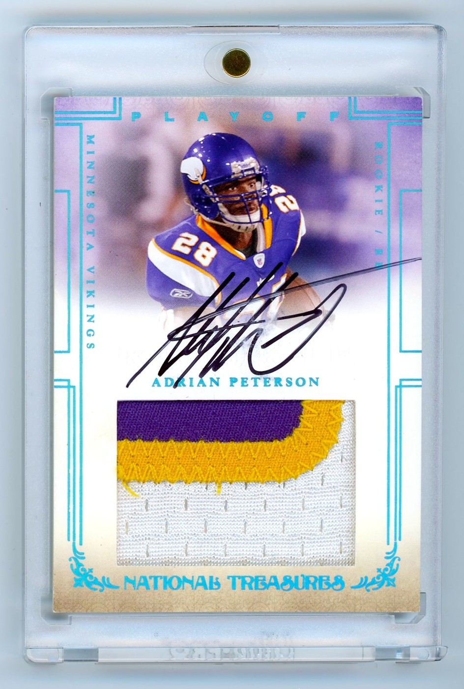2007 National Treasures Adrian Peterson Platinum Rookie RC Auto Patch 2/5 RPA SP
