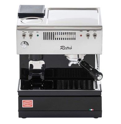 Quick Mill Retro 0835 Espressomaschine mit eingebauter Mühle,schwarz