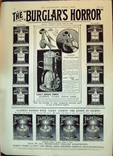 Old Print 1896 Burglar'S Horror Clarke'S Pyramid Fairy Lights Cricklewood 19th