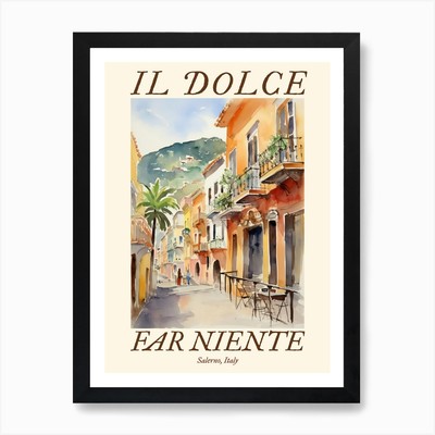 Il Dolce Far Niente Salerno, Italien gerahmtes Wandbild Poster Leinwanddruck Bild