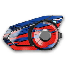 For SENA 50S Skin Decal Wrap Stickers Glossy Blue Red Zag