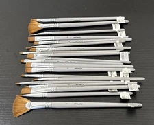 Artsmith Gold Taklon Brushes for Acrylics, Watercolor and Tempera Mix Lot 20