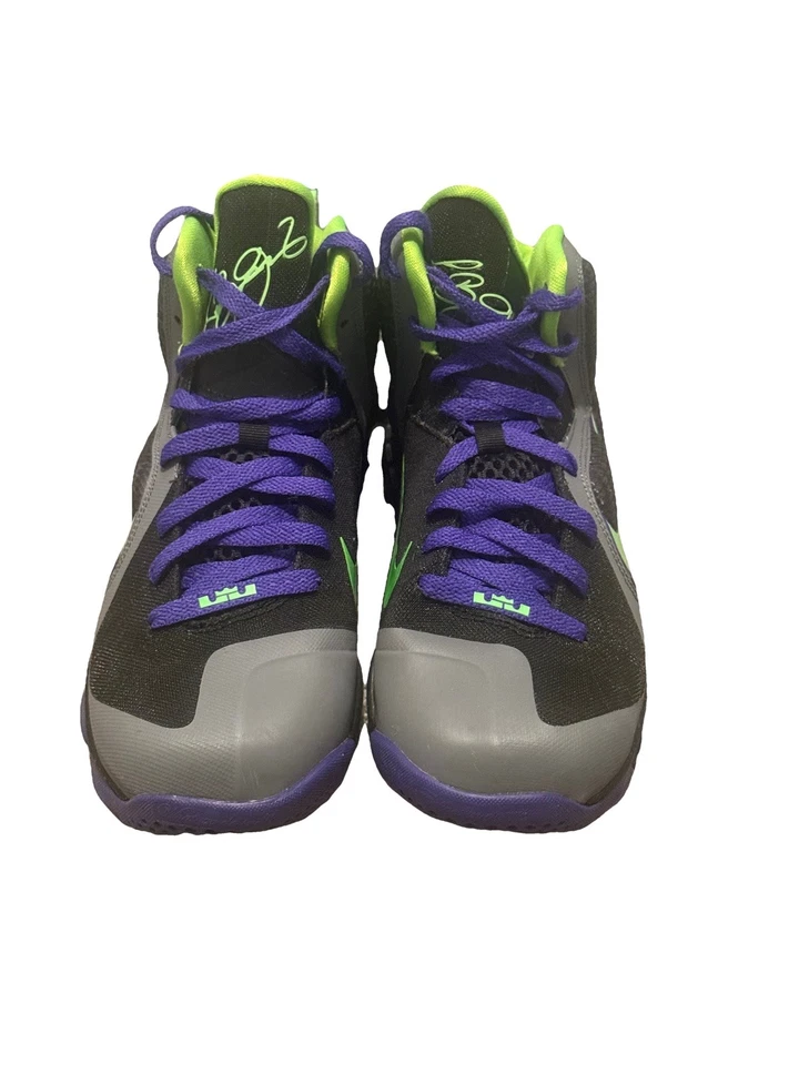 🔥Nike Lebron 9 Black Electric Green & Purple-Youth Sz 6.5Y - Image 2 of 4