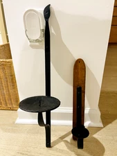 Black Iron Wall Scones by Blacksmith Rustic Iron 21.5" tall and 8" tall