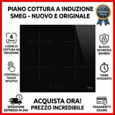 ⚡ Smeg Piano cottura induzione 4 zone UNIVERSALE SIB2641D Black 60cm ⚡