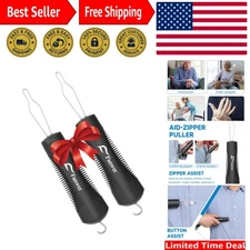 Effortless Buttoning Tools: 2 Pack Zipper Pull Helpers for Seniors and Arthritis