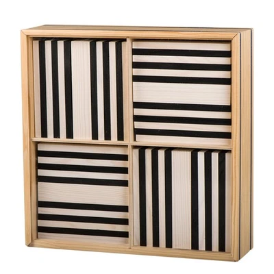 KAPLA Schwarz/Weiß Box mit 100 Holzbausteine