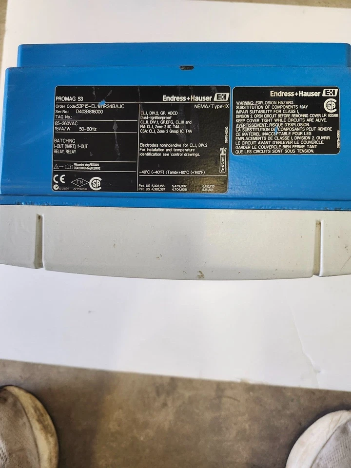 E+H PROMAG 53 Flowmeter 53P15-EL1B1R34BAJC   85-260VAC  15VA/W-60HZ - Image 2 of 4