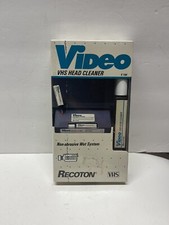Recoton VHS Video Cassette Head Cleaner Non-Abrasive Wet System VCR Camcorder