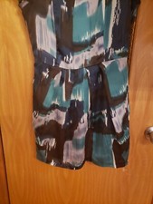 Forever 21 Women's Dress Small Blue Teal Green Geometric 
