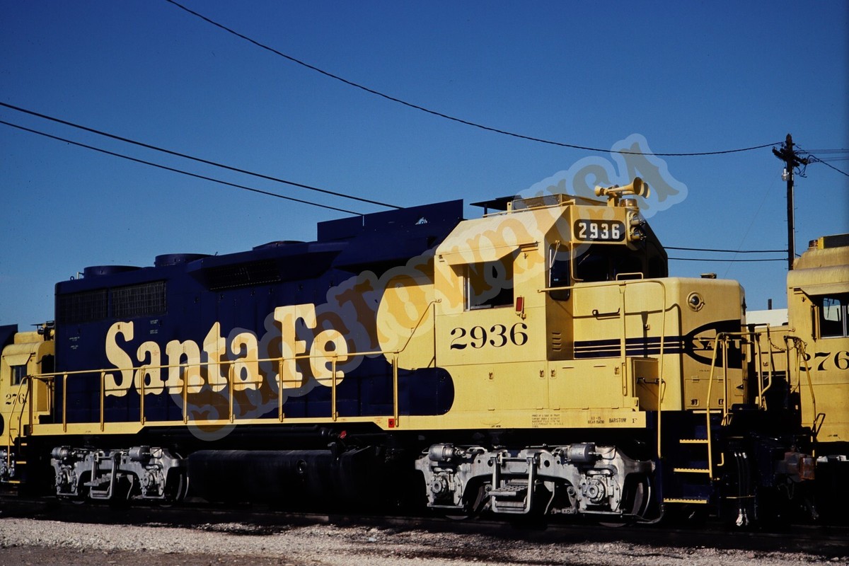 Vtg 1985 Train Slide 2936 Santa Fe Engine Phoenix AZ X8G152