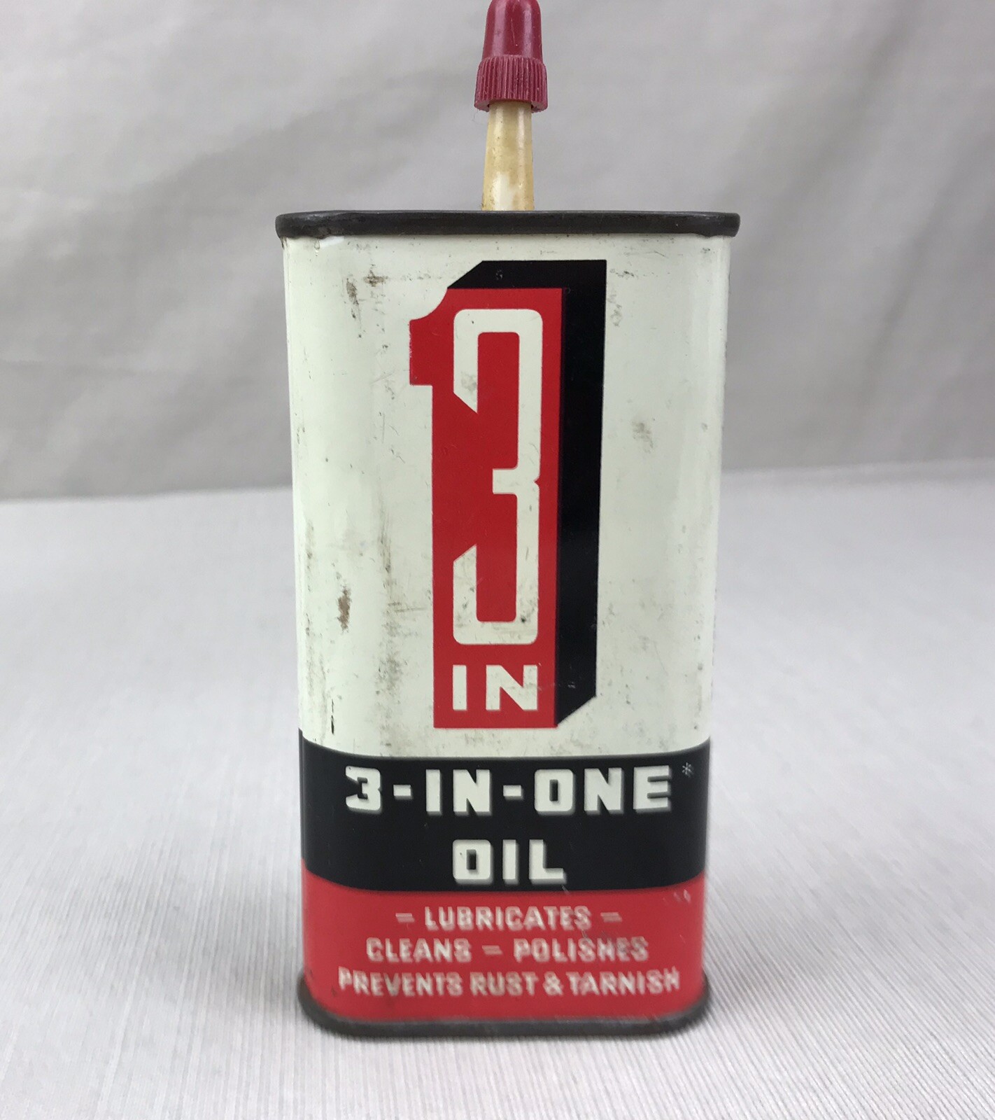3-IN-ONE Oil Vintage Oil Can 3 oz 3 in 1 Light Penetrating Oil Oiler ...