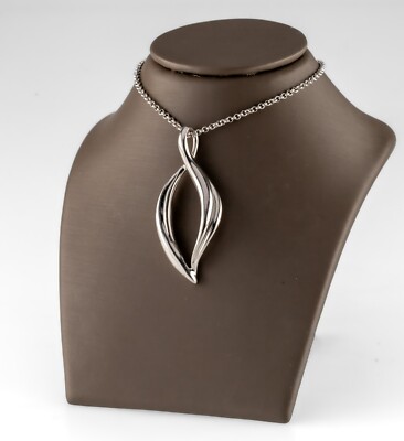 Nambe Sterlingsilber offen Modernist Anhänger mit 20'' Silberkette