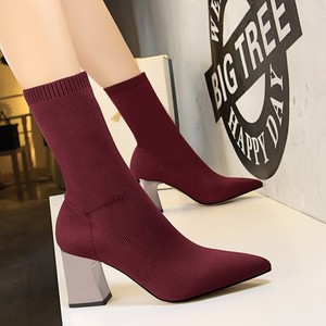 beige sock bootie
