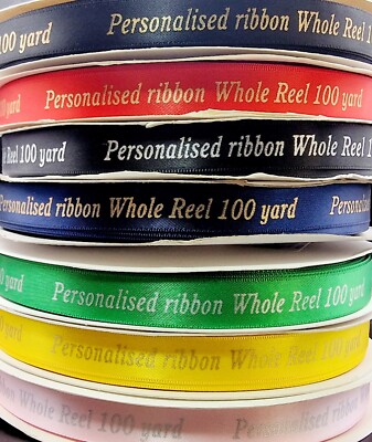 Ganze Rolle 100 Yard personalisiertes Satinband 15 mm Geschenkverpackung Hochzeit
