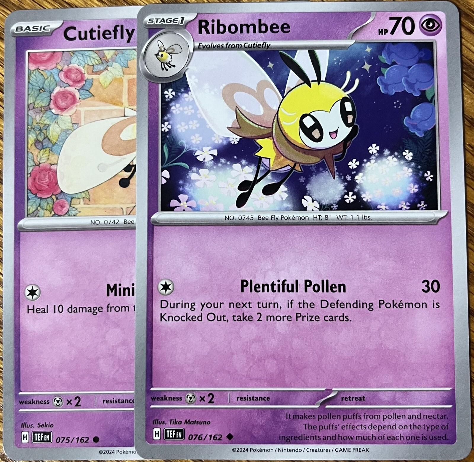 Cutiefly 75/162, Ribombee 76/162 - Evo Line - Temporal Forces - Read Desc.
