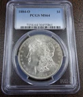 1884-O Morgan Silver Dollar PCGS MS 64 $1 BU Unc US Mint Coin