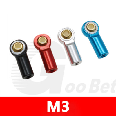 Metall Aluminium M3 Spurstangenkopf Kugelgelenk Drehschnalle RC Auto Flugzeug Ruder DIY