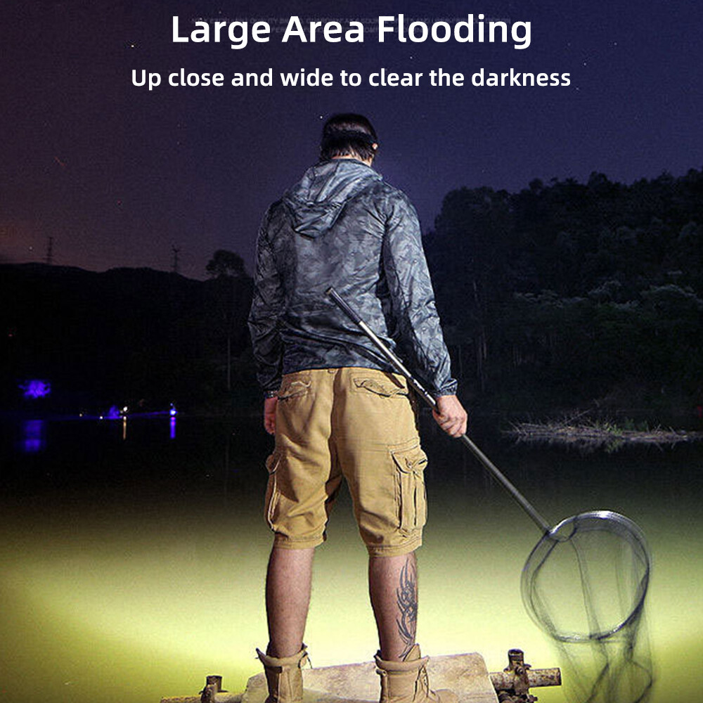 COB+LED Headlamp USB Rechargeable Headlight Work Light Bar Head Band Lamp NEW