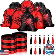 Lothee 32 Pieces Spiderweb Birthday Party Decoration Set Spiderweb Drawstring