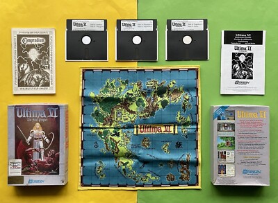 ULTIMA VI C64 Commodore 64 Big Box OVP Spiel C128 False 6 ORIGIN Disk 80 k Amiga