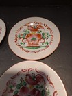 24 Pc Antique Hand Painted French Faience Rooster on Flower Basket Lunch Set — photo 9