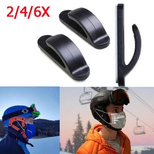 2/4/6X Kunststoff Masken Halter Langlebig Maskenhalter für Skihelm Snowboardhelm - Foto 1 di 15