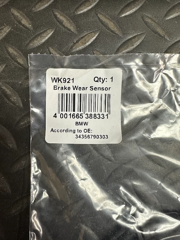 Pex Front LH Brake Pad Wear Sensor - WK921 / 34356790303 - For BMW X3 & X4 11-18 - Image 3 of 3