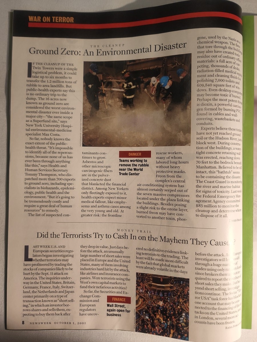 TheSexPistols 新聞 2001 October 1 Newsweek Special Report Trail of Terror Osama Bin