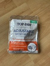 Black Top-Paw Adjustable Mesh Muzzle Size L Dogs/Puppies 60-80 Lbs.