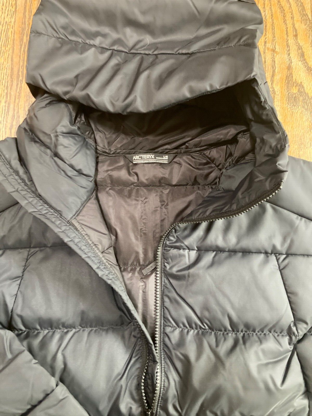 ARC'TERYX ARCTERYX Felpa con Cappuccio Donna Piumino Torio Nera Large Nuova con etichette