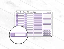 2227-9~~Purple Mixed Labels & Boxes Planner Stickers.