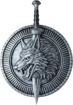 Wolf Master Shield and Sword Warrior Costume Accessories