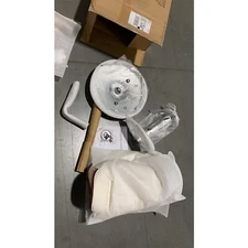 Pre-Owned 1pc Bar Stool Counter Chair Adjustable Swivel Faux Leather White