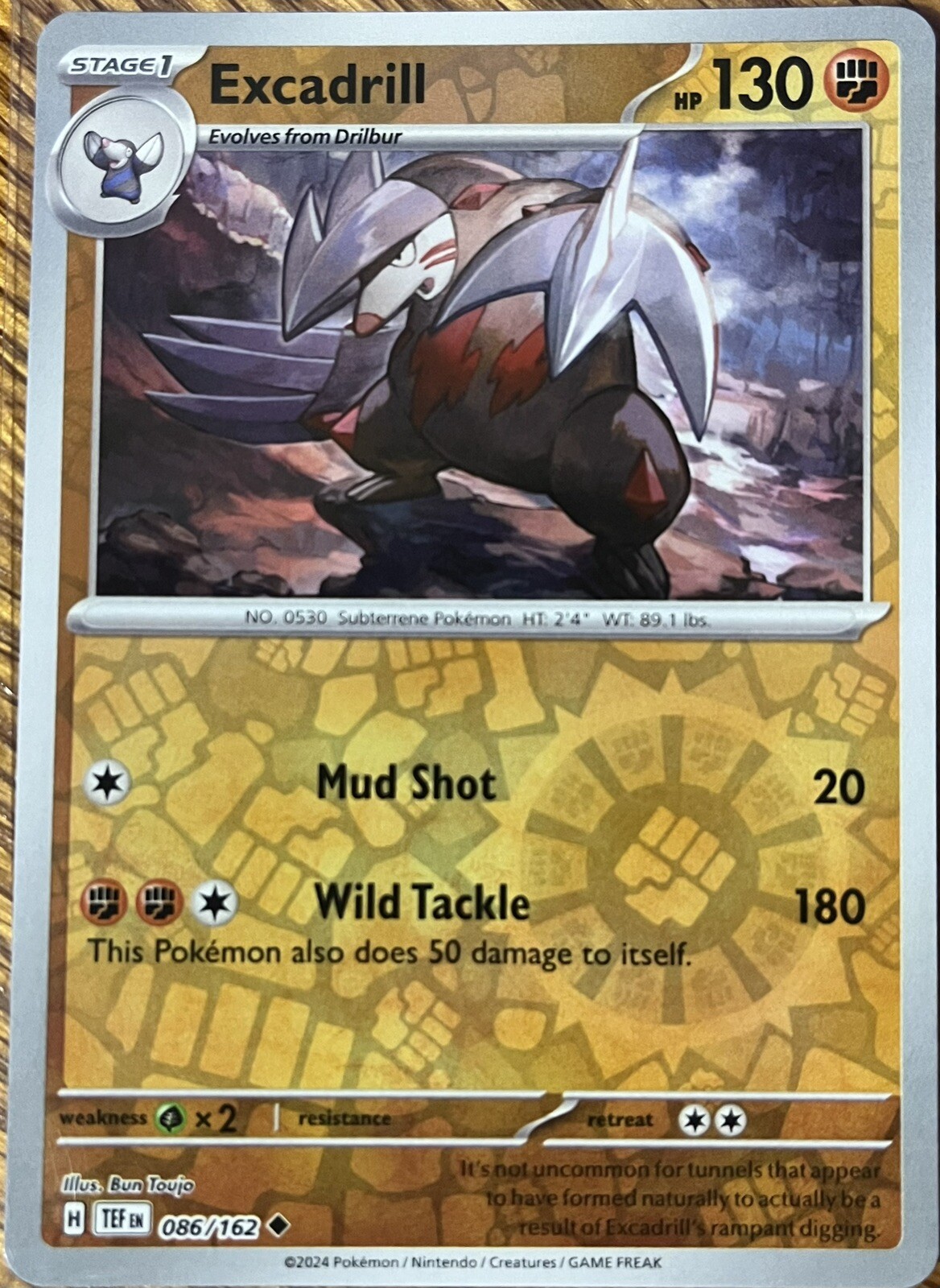 Excadrill 86/162 - Reverse Holo - Temporal Forces - Uncommon - Read Desc.