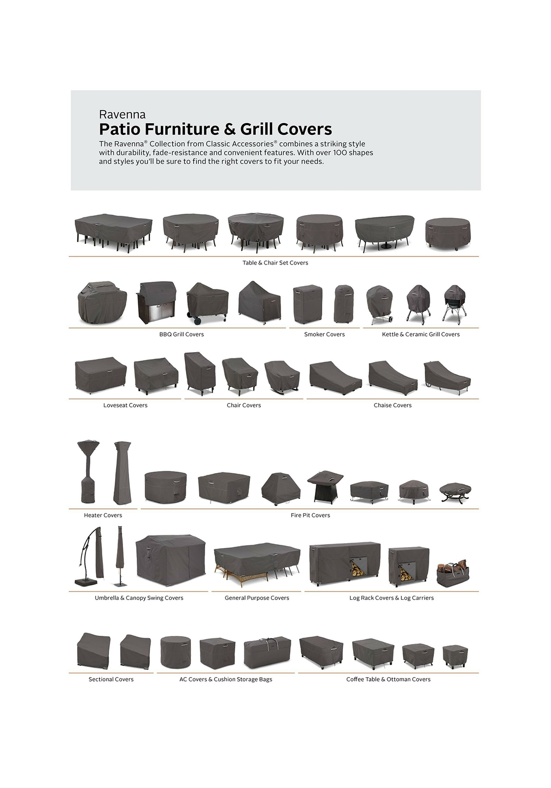 patio armor outdoor furniture covers on Classic Accessories Ravenna Rectangular Patio Coffee Table Cover Premium Outdo For Sale Online Ebay