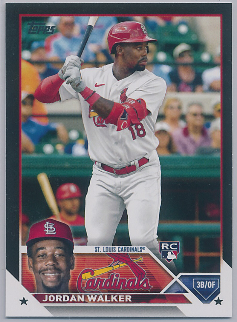2023 Topps Series 2 #344 Jordan Walker Rookie RC Black 40/72 - Cardinals