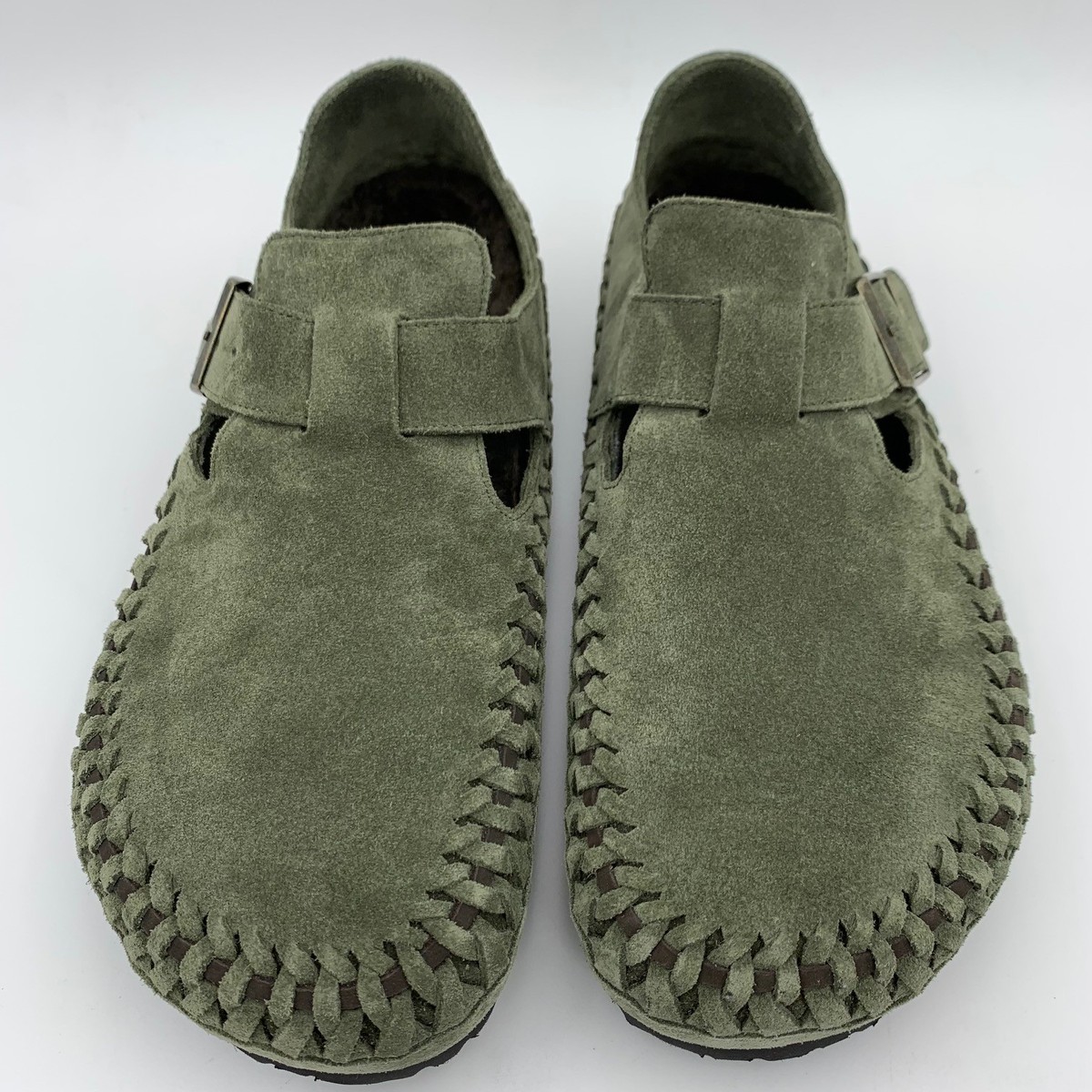 Kith Men\'s Woven Suede Lace-Up Shoes in Light Olive Kith x Clarks Wallabee Collab Olive Suede Shoe - Unisex M  main image 3