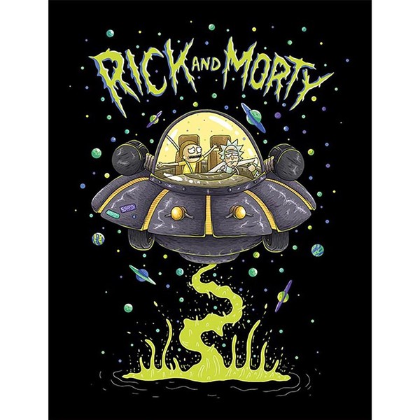 Rick And Morty Gerahmtes Bild UFO Kunstdruck-image